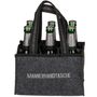 Filztasche M�nnerhandtasche Biertasche 6 Flaschen anthrazit Flaschentr�ger Bier