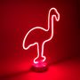 Leuchtfigur Flamingo wei� Leuchtdeko Dekofigur 42cm Dekolicht Dekoleuchte rosa