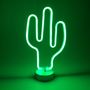 Dekolicht Dekoleuchte Leuchtfigur gr�n Kaktus wei� Leuchtdeko Dekofigur 36cm
