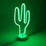 Dekolicht Dekoleuchte Leuchtfigur gr�n Kaktus wei� Leuchtdeko Dekofigur 36cm