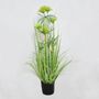 Dekopflanze Kunstgras im Topf 96cm gr�n Gr�serb�schel Ziergras Gr�ser 
