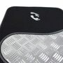 Fu�matten 4-tlg Autoteppich Alu-Look grau umrandet Textil Fu�raum Versch�nerung