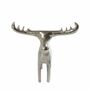 Elch Deko Skulptur Gunnar Figur Dekofigur Aluminium Alufigur Weihnachten Silber 