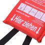L�schdecke Brandschutzdecke 1x1 m rot Feuerl�schdecke Fiberglas Auto Feuerschutz
