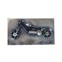 Schl�sselbrett Schl�sselboard 35x20cm Motorbike Motorrad anthrazit Metall 5Haken