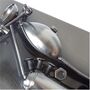 Schl�sselbrett Schl�sselboard 35x20cm Motorbike Motorrad anthrazit Metall 5Haken