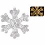 Deko Leuchte Schneeflocke 50LED warmwei� 37cm Lichterkette Batteriebetrieb Timer 