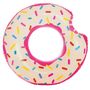 Schwimmreifen 107x99cm Donut pink weiss mit Biss aufblasbar Wasserspielzeug 