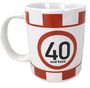 Kaffeetasse Happy Birthday 18 30 40 50 Jahre Geburtstag Tasse rot/wei� Becher 