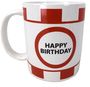 Kaffeetasse Happy Birthday 18 30 40 50 Jahre Geburtstag Tasse rot/wei� Becher 
