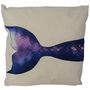 Kissen Sofakissen Meerjungfrau Flosse Couchkissen 40x40cm Kuschelkissen Deko 