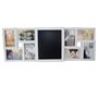 Bilderrahmen wei� Frame & Bord 78x29cm Kunststoff 8 Bilder inkl. Stecktafel