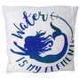 Kissen Sofakissen Meerjungfrau Water Couchkissen 38x36cm Kuschelkissen Deko 