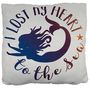 Kissen Sofakissen Meerjungfrau Heart Couchkissen 38x36cm Kuschelkissen Deko 