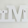 Deko Schriftzug Mr & Mrs weiss 3D Optik Shabby Chic Tischdeko Wanddeko