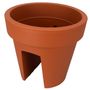 Balkonblumentopf 24x22cm Farbe w�hlbar Balkon Gel�nder Pflanztopf Blumentopf