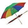 Strandschirm 125cm Regenschirm 2in1 Sonnenschirm Regenbogenfarben mit 8 Rippen