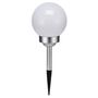 Solarlampe 2 LEDs warm-wei� 15cm Solarleuchte mit Erdspie� Kugelleuchte Solar 