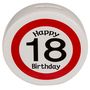 Spardose Happy Birthday 18 30 50 Geburtstag rot/wei� Keramik Sparb�chse rund