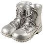 Spardose Stiefel silber 15x13x12cm Sparbox Sparb�chse Urlaubskasse Sparschwein 