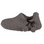 Kuschel Hausschuhe Gr. 36 - 41 in wei�, hellgrau oder dunkelgrau mit Pompoms