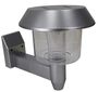 LED Solarlampe Wandleuchte mit 1 LED Treppen Wegeleuchte silber Gartenleuchte 