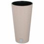 Blumentopf 20x39cm Mocca Kunststoff Rattan Optik Balkon Pflanztopf 