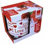 Tasse 300ml Kaffeetasse Geschenk Teetasse Liebe, Herz, K�sse oder I Love You