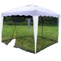 Fliegengitter Seitenteile f�r Pavillon 3 x 3 m Insektenschutz mit Rei�verschlu�