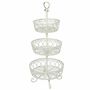 Obst Blumen Etagere antikbraun oder antikwei� Metall 80cm f�r Innen oder Au�en