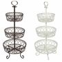 Obst Blumen Etagere antikbraun oder antikwei� Metall 80cm f�r Innen oder Au�en