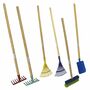 Kinder Gartenger�te Holzstiel Metall Schaufel, Rechen Laubrechen oder Besen