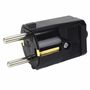 Schuko Stecker Kunststoff IP20 schwarz Innenbereich mit Zugentlastung 16A/250V 