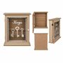 Schl�sselkasten Naturfarben Holz 6 Haken Keys Schriftzug Schl�sselbrett Stylish