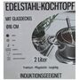 Edelstahl Kochtopf mit Glasdeckel 1,0 bis 5,2 Liter Suppentopf Induktion