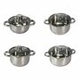 Edelstahl Kochtopf Set 4tlg. mit Glasdeckel 1,0 - 5,2 Liter Suppentopf Induktion
