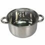 Edelstahl Kochtopf Set 4tlg. mit Glasdeckel 1,0 - 5,2 Liter Suppentopf Induktion