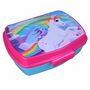 Brotdose Einhorn  Lunchbox Fr�hst�cksbox 17x13cm Brotbox hellblau rosa 