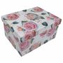 Geschenkbox Aufbewahrungsbox Schachtel mit Rosenmotiv ineinander stapelbar stabil