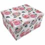 Geschenkbox Aufbewahrungsbox Schachtel mit Rosenmotiv ineinander stapelbar stabil