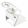 Tischuhr Vintage Telefon aus Metall 26x15x20 cm in wei� Shabby chic Deko