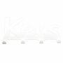 Wandhaken Schriftzug Cook / Keys wei� inkl. Befestigungsmaterial 