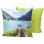 Outdoor Kissen 45x45cm wasserabweisend Stuhlkissen Sommerkissen Alpen Rosen Tier