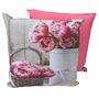Outdoor Kissen 45x45cm wasserabweisend Stuhlkissen Sommerkissen Alpen Rosen Tier