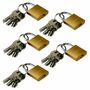 Vorh�ngeschloss 5er Set 25mm 6 Schl�ssel Schloss