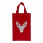 Geschenktasche aus rotem Filz mit Glitzermotiv Geschenkt�te mit Tragegriff