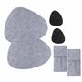 Tischset Kieselstein in grau und/oder anthrazit 3, 6.12tlg. aus Filz Platzset 