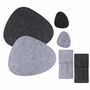 Tischset Kieselstein in grau und/oder anthrazit 3, 6.12tlg. aus Filz Platzset 