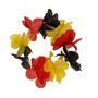 Deutschlandfahnen Armreif im Bundesflaggen Stil Fu�kette mit Blumen-Optik