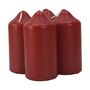 Stumpenkerzen 4er ca. 4,5 x 9 cm in Rot, Grau oder Wei� Stumpen Kerzen-Set
